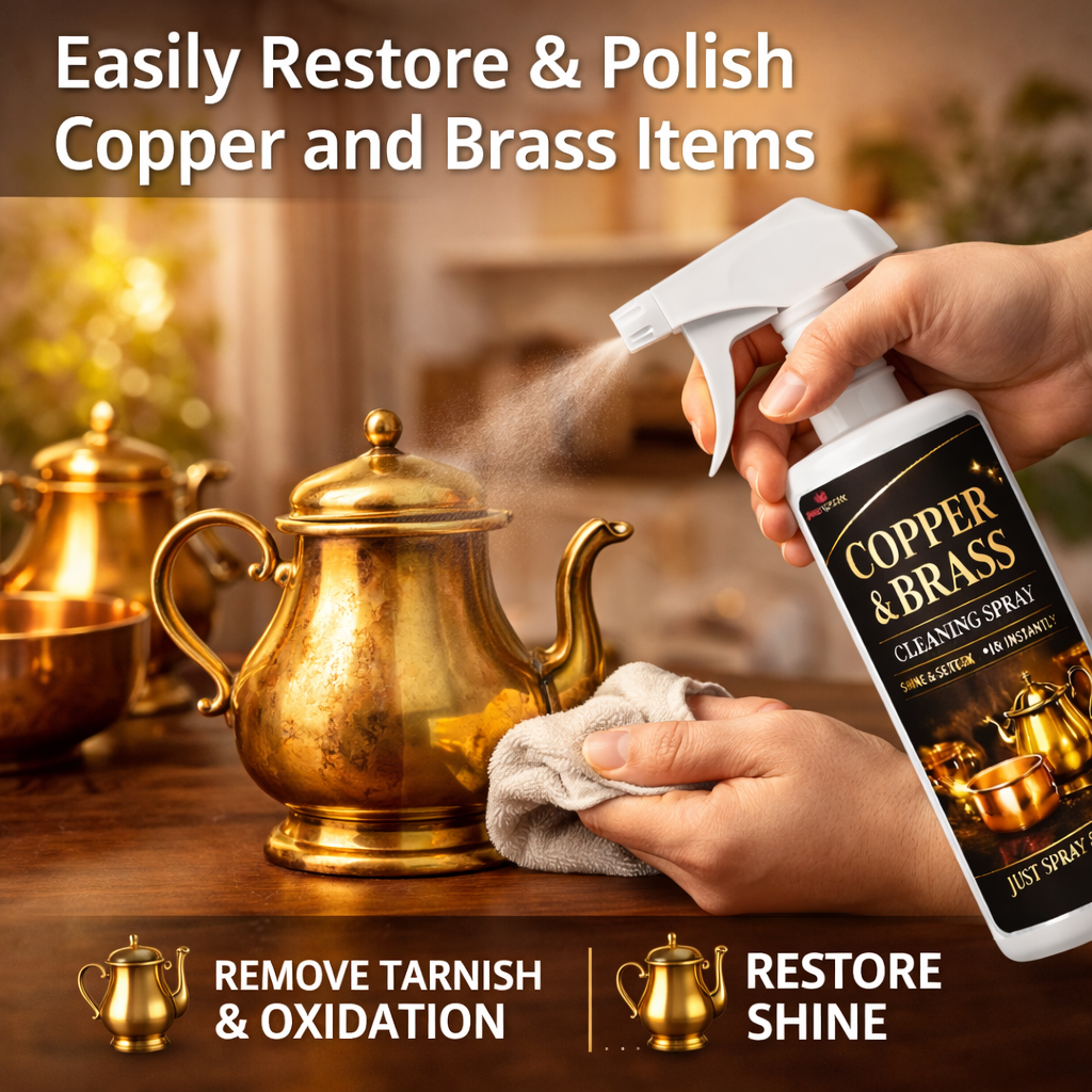 Copper & Brass Cleaning Spray Pack of 2 (100 ml Each) – Tarnish Remover & Metal Polish