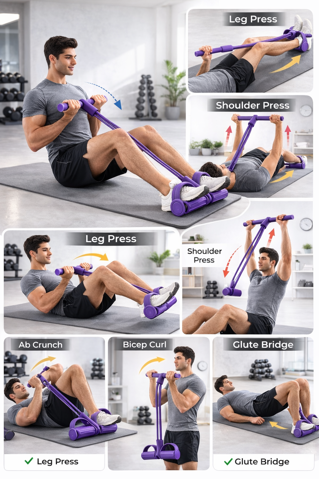 Yoga Pedal Puller Resistance Band Fitness Equipment